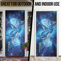 New Zealand Humpback Whale Matariki Door Cover Maori New Year Taniko Niho Taniwha LT14 - Polynesian Pride