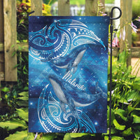 New Zealand Humpback Whale Matariki Garden Flag Maori New Year Taniko Niho Taniwha LT14 Garden Flag Blue - Polynesian Pride