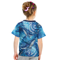New Zealand Humpback Whale Matariki Kid T Shirt Maori New Year Taniko Niho Taniwha LT14 - Polynesian Pride
