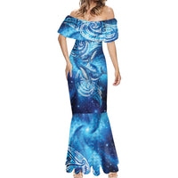 New Zealand Humpback Whale Matariki Mermaid Dress Maori New Year Taniko Niho Taniwha LT14 - Polynesian Pride