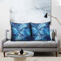 New Zealand Humpback Whale Matariki Pillow Cover Maori New Year Taniko Niho Taniwha LT14 - Polynesian Pride