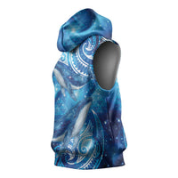 New Zealand Humpback Whale Matariki Sleeveless Hoodie Maori New Year Taniko Niho Taniwha LT14 - Polynesian Pride