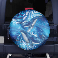 New Zealand Humpback Whale Matariki Spare Tire Cover Maori New Year Taniko Niho Taniwha LT14 No hole Blue - Polynesian Pride