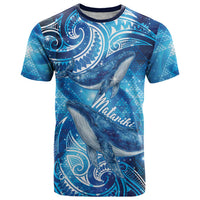New Zealand Humpback Whale Matariki T Shirt Maori New Year Taniko Niho Taniwha LT14 Blue - Polynesian Pride