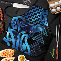 Humpback Whale Matariki New Zealand Apron NZ Maori Paikea Poutama Luxury Blue