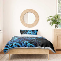 Humpback Whale Matariki New Zealand Bedding Set NZ Maori Paikea Poutama Luxury Blue