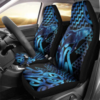 Humpback Whale Matariki New Zealand Car Seat Cover NZ Maori Paikea Poutama Luxury Blue LT14 - Polynesian Pride