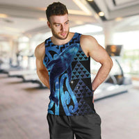 Humpback Whale Matariki New Zealand Men Tank Top NZ Maori Paikea Poutama Luxury Blue LT14 Blue - Polynesian Pride