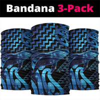 Humpback Whale Matariki New Zealand Neck Gaiter NZ Maori Paikea Poutama Luxury Blue LT14 package One Size: 25*50cm Blue - Polynesian Pride