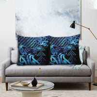 Humpback Whale Matariki New Zealand Pillow Cover NZ Maori Paikea Poutama Luxury Blue LT14 - Polynesian Pride