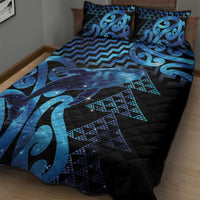 Humpback Whale Matariki New Zealand Quilt Bed Set NZ Maori Paikea Poutama Luxury Blue LT14 - Polynesian Pride