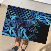 Humpback Whale Matariki New Zealand Rubber Doormat NZ Maori Paikea Poutama Luxury Blue LT14 - Polynesian Pride