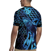Humpback Whale Matariki New Zealand Rugby Jersey NZ Maori Paikea Poutama Luxury Blue LT14 - Polynesian Pride