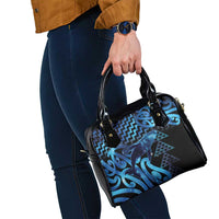 Humpback Whale Matariki New Zealand Shoulder Handbag NZ Maori Paikea Poutama Luxury Blue LT14 - Polynesian Pride