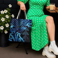 Humpback Whale Matariki New Zealand Tote Bag NZ Maori Paikea Poutama Luxury Blue LT14 - Polynesian Pride