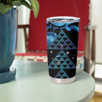 Humpback Whale Matariki New Zealand Tumbler Cup NZ Maori Paikea Poutama Luxury Blue LT14 - Polynesian Pride