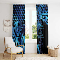 Humpback Whale Matariki New Zealand Window Curtain NZ Maori Paikea Poutama Luxury Blue LT14 - Polynesian Pride