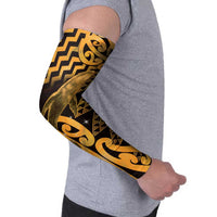 Humpback Whale Matariki New Zealand Arm Sleeves NZ Maori Paikea Poutama Luxury Gold LT14 - Polynesian Pride