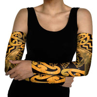 Humpback Whale Matariki New Zealand Arm Sleeves NZ Maori Paikea Poutama Luxury Gold LT14 - Polynesian Pride