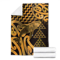 Humpback Whale Matariki New Zealand Blanket NZ Maori Paikea Poutama Luxury Gold LT14 - Polynesian Pride