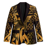 Humpback Whale Matariki New Zealand Blazer NZ Maori Paikea Poutama Luxury Gold LT14 Unisex Gold - Polynesian Pride