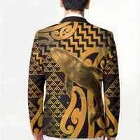 Humpback Whale Matariki New Zealand Blazer NZ Maori Paikea Poutama Luxury Gold LT14 - Polynesian Pride