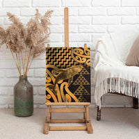 Humpback Whale Matariki New Zealand Canvas Wall Art NZ Maori Paikea Poutama Luxury Gold LT14 - Polynesian Pride