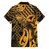 Humpback Whale Matariki New Zealand Family Matching Mermaid Dress and Hawaiian Shirt NZ Maori Paikea Poutama Luxury Gold LT14 - Polynesian Pride