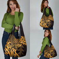 Humpback Whale Matariki New Zealand Grocery Bag NZ Maori Paikea Poutama Luxury Gold