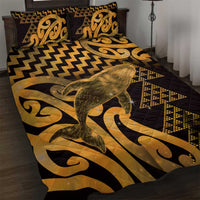 Humpback Whale Matariki New Zealand Quilt Bed Set NZ Maori Paikea Poutama Luxury Gold LT14 Gold - Polynesian Pride