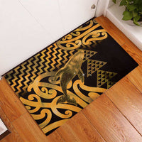 Humpback Whale Matariki New Zealand Rubber Doormat NZ Maori Paikea Poutama Luxury Gold LT14 - Polynesian Pride