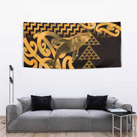 Humpback Whale Matariki New Zealand Tapestry NZ Maori Paikea Poutama Luxury Gold LT14 - Polynesian Pride