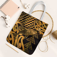 Humpback Whale Matariki New Zealand Tote Bag NZ Maori Paikea Poutama Luxury Gold