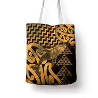 Humpback Whale Matariki New Zealand Tote Bag NZ Maori Paikea Poutama Luxury Gold