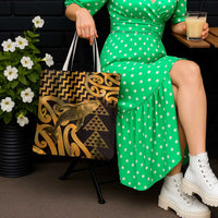 Humpback Whale Matariki New Zealand Tote Bag NZ Maori Paikea Poutama Luxury Gold