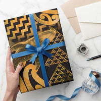 Humpback Whale Matariki New Zealand Wrapping Paper NZ Maori Paikea Poutama Luxury Gold LT14 - Polynesian Pride