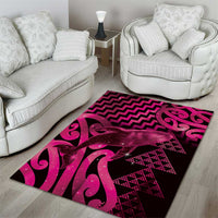 Humpback Whale Matariki New Zealand Area Rug NZ Maori Paikea Poutama Luxury Pink LT14 - Polynesian Pride
