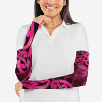 Humpback Whale Matariki New Zealand Arm Sleeves NZ Maori Paikea Poutama Luxury Pink LT14 - Polynesian Pride