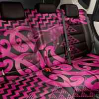 Humpback Whale Matariki New Zealand Back Car Seat Cover NZ Maori Paikea Poutama Luxury Pink LT14 - Polynesian Pride
