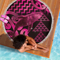Humpback Whale Matariki New Zealand Beach Blanket NZ Maori Paikea Poutama Luxury Pink LT14 - Polynesian Pride