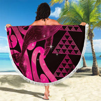 Humpback Whale Matariki New Zealand Beach Blanket NZ Maori Paikea Poutama Luxury Pink LT14 - Polynesian Pride