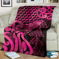 Humpback Whale Matariki New Zealand Blanket NZ Maori Paikea Poutama Luxury Pink LT14 - Polynesian Pride