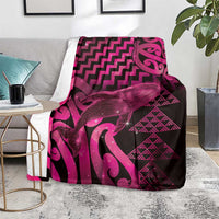 Humpback Whale Matariki New Zealand Blanket NZ Maori Paikea Poutama Luxury Pink LT14 - Polynesian Pride
