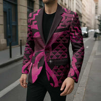 Humpback Whale Matariki New Zealand Blazer NZ Maori Paikea Poutama Luxury Pink LT14 - Polynesian Pride