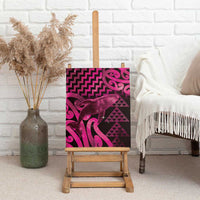 Humpback Whale Matariki New Zealand Canvas Wall Art NZ Maori Paikea Poutama Luxury Pink LT14 - Polynesian Pride