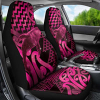 Humpback Whale Matariki New Zealand Car Seat Cover NZ Maori Paikea Poutama Luxury Pink LT14 - Polynesian Pride