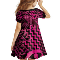 Humpback Whale Matariki New Zealand Family Matching Long Sleeve Bodycon Dress and Hawaiian Shirt NZ Maori Paikea Poutama Luxury Pink LT14 - Polynesian Pride