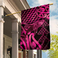 Humpback Whale Matariki New Zealand Garden Flag NZ Maori Paikea Poutama Luxury Pink LT14 House Flag Pink - Polynesian Pride