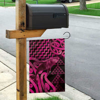 Humpback Whale Matariki New Zealand Garden Flag NZ Maori Paikea Poutama Luxury Pink LT14 - Polynesian Pride