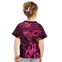 Humpback Whale Matariki New Zealand Kid T Shirt NZ Maori Paikea Poutama Luxury Pink LT14 - Polynesian Pride